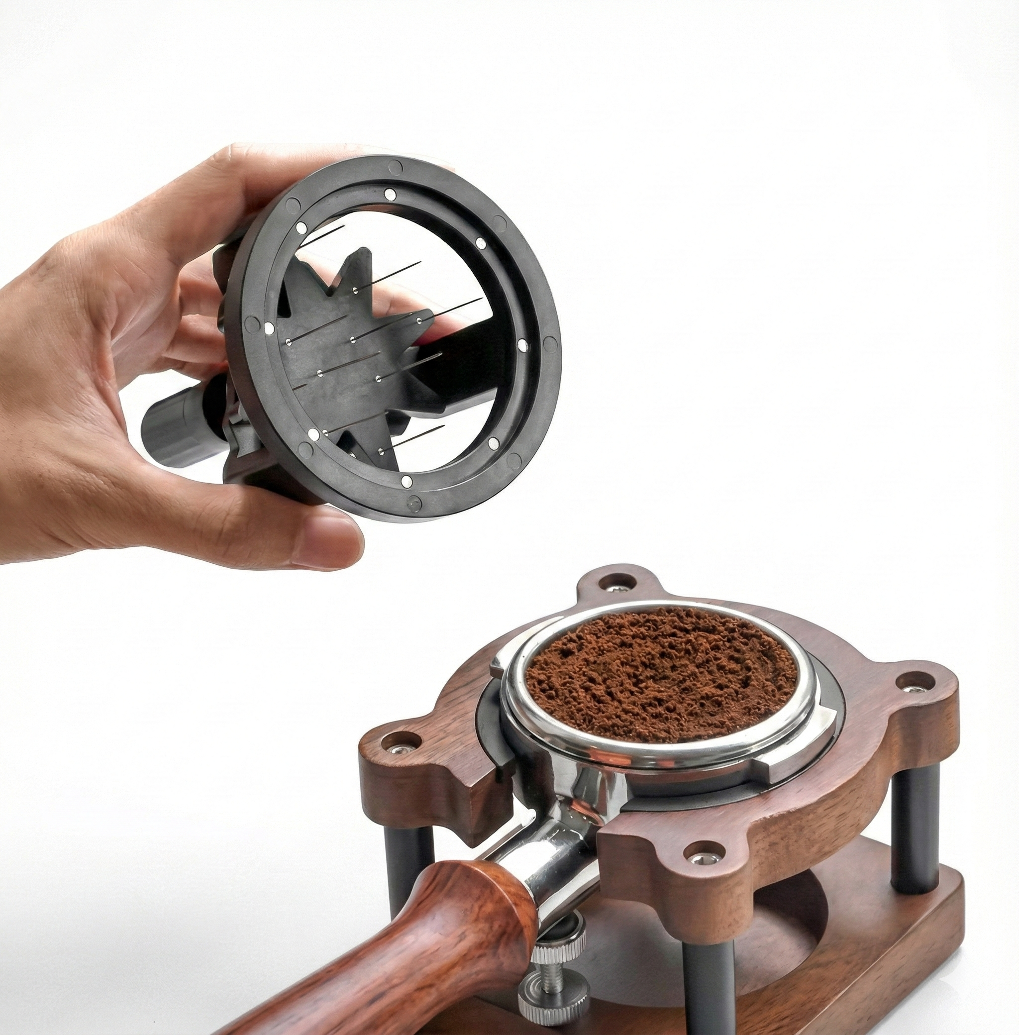 Aguja Distribuidora Profesional WDT Magnética Ajustable – Herramienta de Espresso para Baristas | Acero Inoxidable