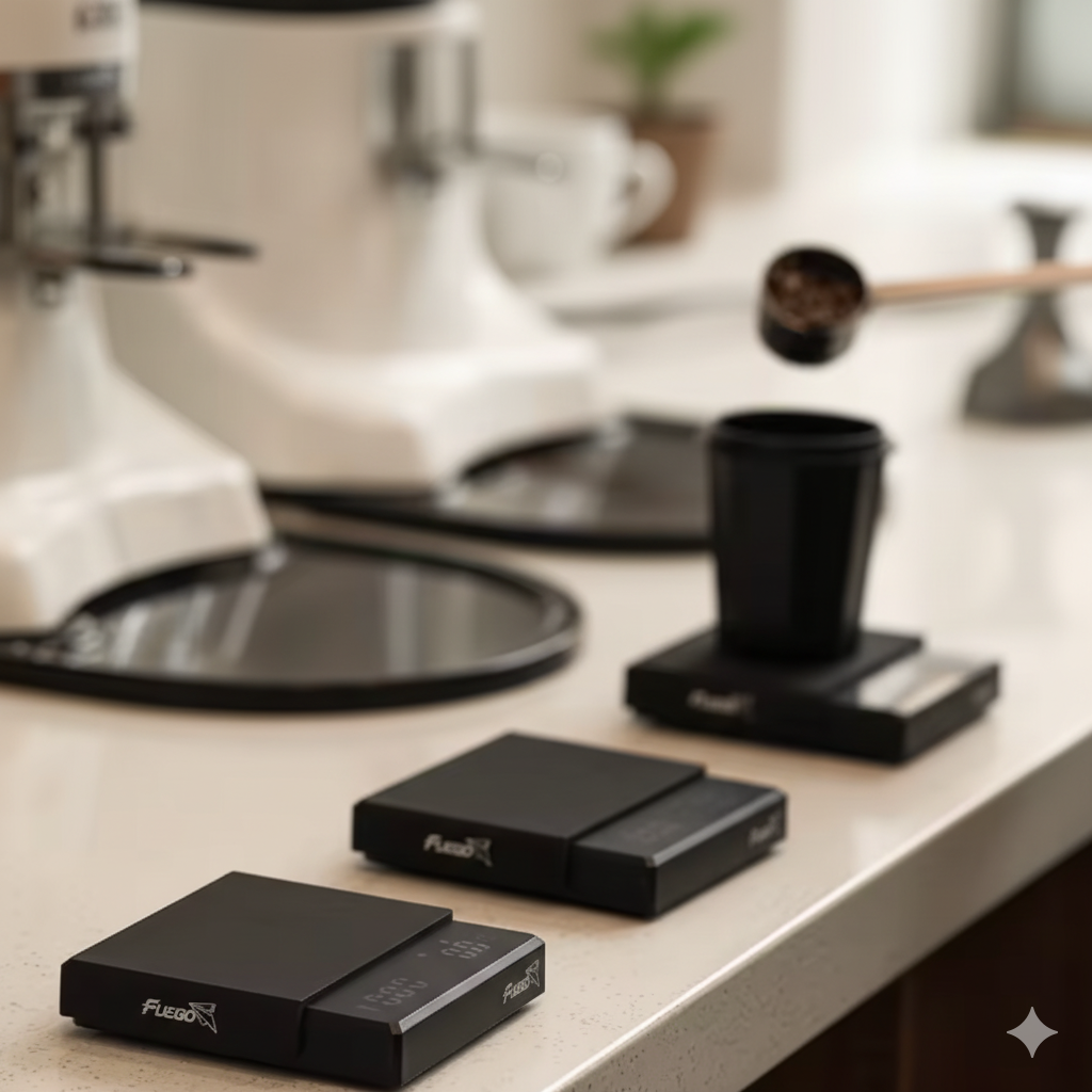 Báscula Digital Recargable para Café Espresso y Goteo – Alta Precisión 0,1 g, Temporizador y 3 Modos Profesionales para Baristas