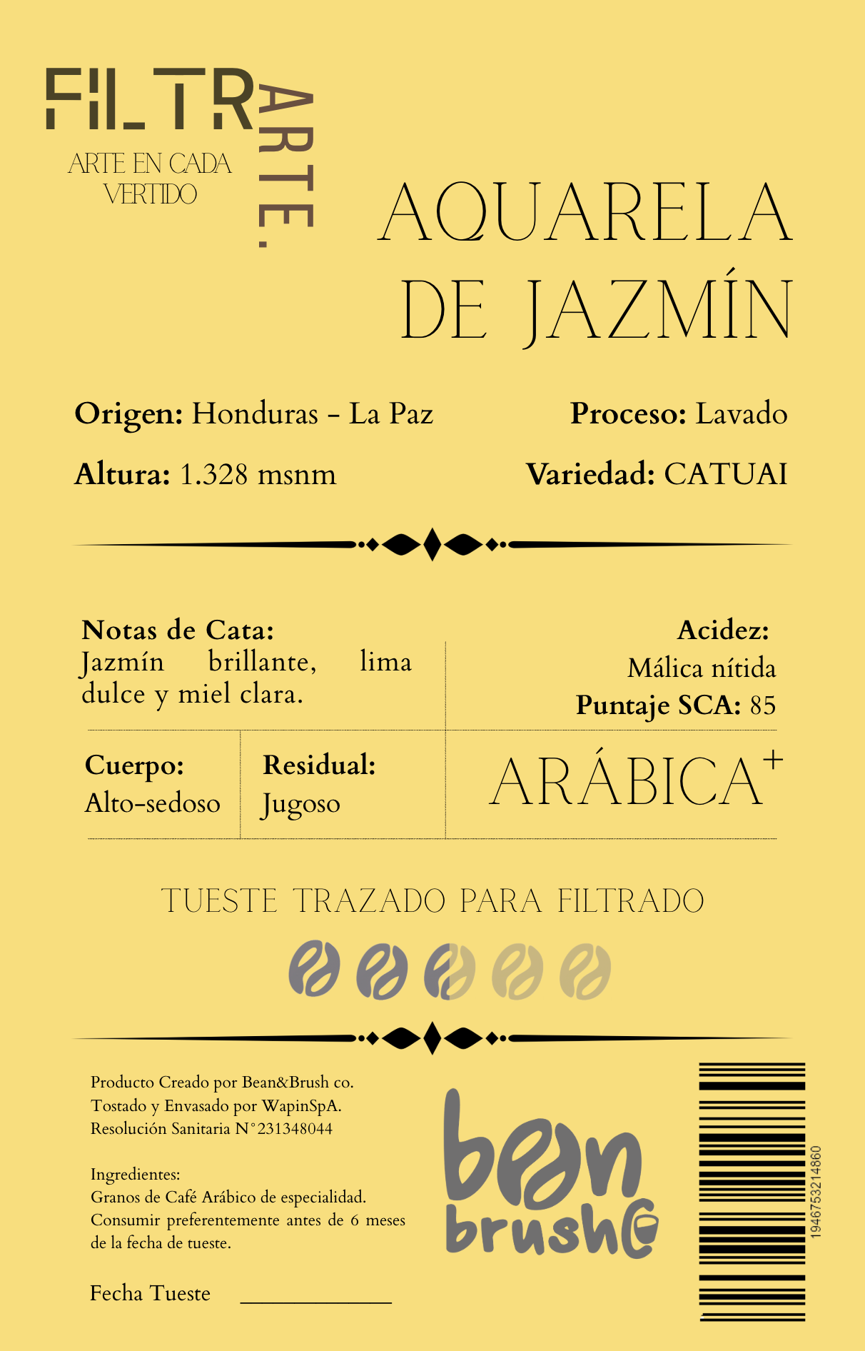 Acuarela de Jazmín – Café de Especialidad para Filtrado | Honduras La Paz, 85 pts SCA